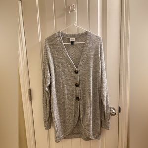 Open Weave Flyaway Cardigan Sweater
